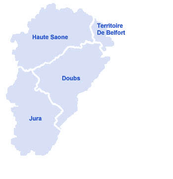 Carte de Franche-Comté