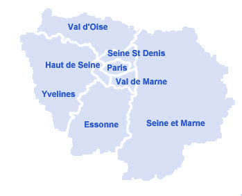 Carte d'Ile-de-France